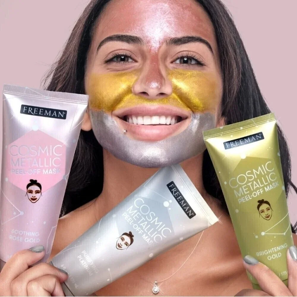 Freeman Rose Gold Metallic Peel off Brightening face Mask Nwt